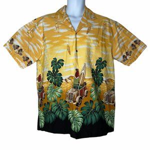 Ky's Hawaiian Vintage 90's Historic Car Shirt L